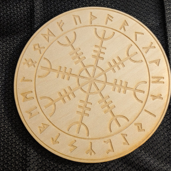 Crystal Grid-Helm Of Awe Rune Protection-6 Inch