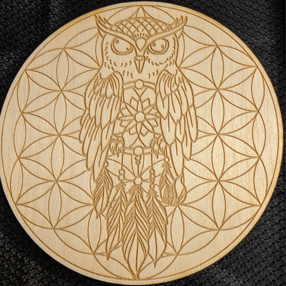 Crystal Grid-Owl Dreamcatcher-6 Inch