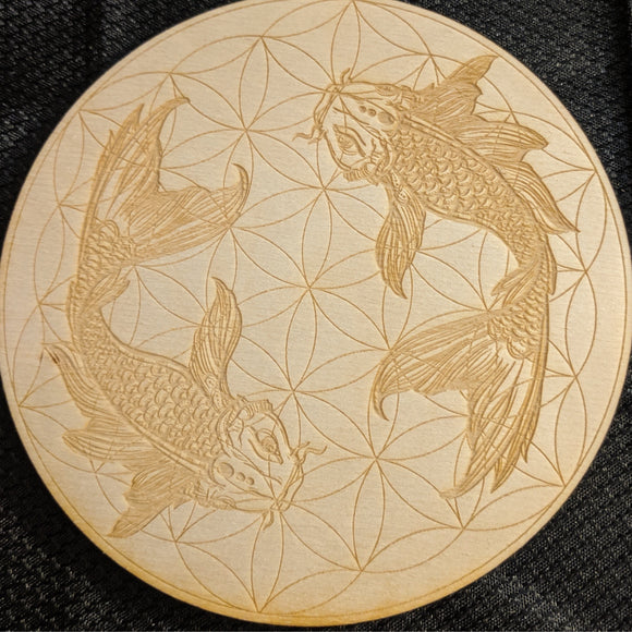 Crystal Grid-Koi Fish Wisdom-6 Inch