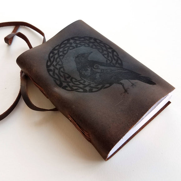 Leather Journal-Celtic Raven